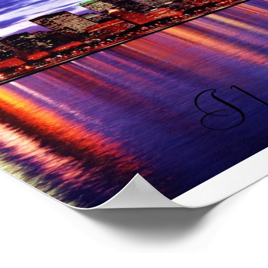 Poster Canvas violet CHicago (Coin)