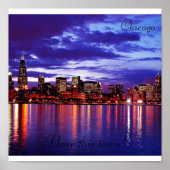 Poster Canvas violet CHicago (Devant)