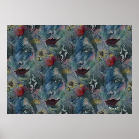 Poster Canvastavla Sarah Rubellite (Devant)