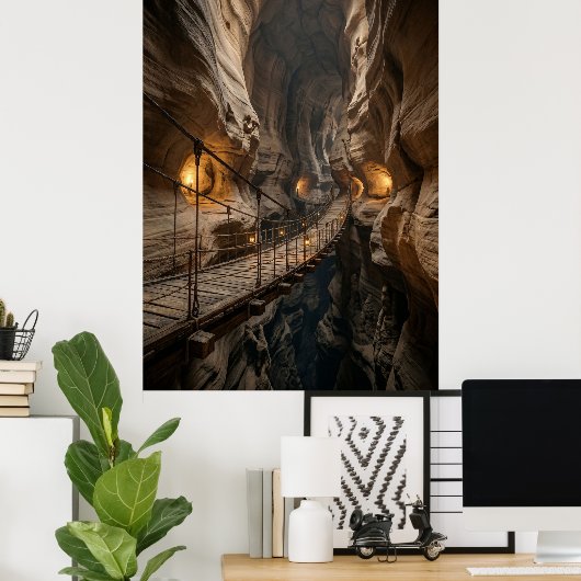 Poster Canyon Bridge Cave Adventure Path (Bureau à domicile)
