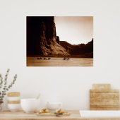 Poster Canyon de Chelly Navajo par E. S. Curtis 1904 (Cuisine)