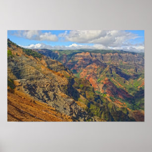 Poster Canyon de Waimea, Kauai, Hawaï