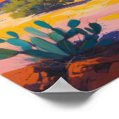 Poster Canyon du désert avec formations de roches rouges  (Coin)