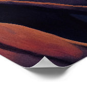 Poster Canyon Noir Aquarelle (Coin)