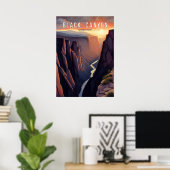 Poster Canyon Noir Aquarelle (Bureau à domicile)