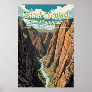 Poster Canyon Noir Du Parc National Gunnison Art