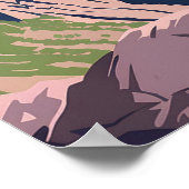 Poster Canyon noir du parc national Gunnison CO (Coin)