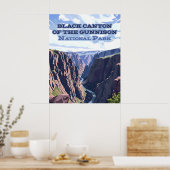 Poster Canyon noir du parc national Gunnison CO (Cuisine)
