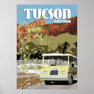 Poster Canyon Sabino de 28 po x 20 po - Tucson, Arizona