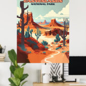 Poster Canyonlands National Park Utah Desert Mountains (Bureau à domicile)