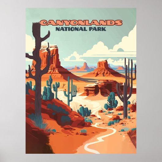 Poster Canyonlands National Park Utah Desert Mountains (Devant)