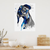 Poster Cão em Azul (Cuisine)
