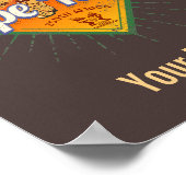 Poster Cap Afrique du Sud Retro Leopard Vintage (Coin)