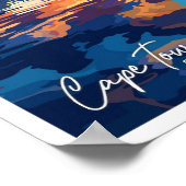 Poster Cap Afrique du Sud Voyage Illustration Vintage (Coin)