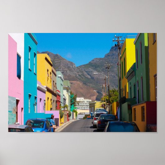 Poster Cap Bo-Kaap Ville Afrique du Sud (Devant)