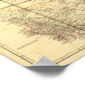 Poster Cap de Bonne-Espérance 1842 Carte antique de l'Afr (Coin)