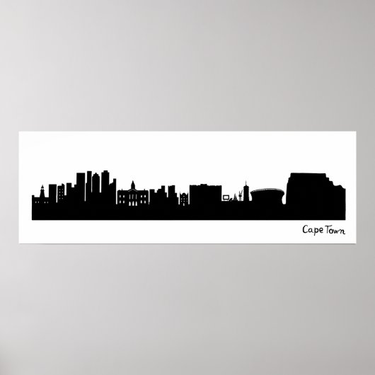 Poster Cap Skyline (Afrique du Sud) (Devant)