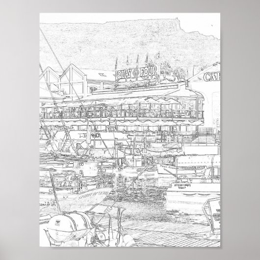 Poster Cap Table Mountain V&A Waterfront (Devant)