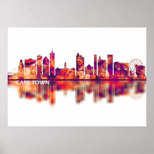 Poster Cap Town South Africa Skyline (Devant)