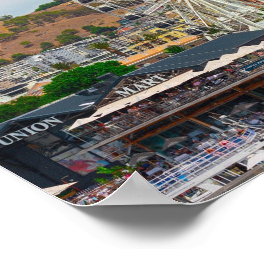Poster Cap Waterfront Area Cityscape Afrique du Sud (Coin)