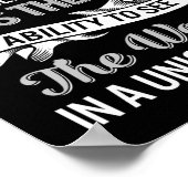 Poster Capacité de sensibilisation Voir Monde Unique Non (Coin)