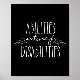 Poster capacités l'emporte sur les incapacités motivation