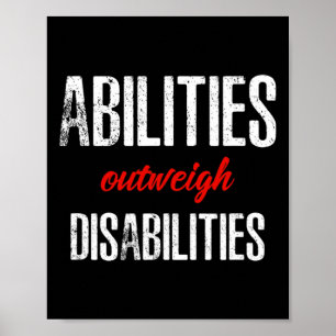 Poster Capacités supérieures aux incapacités Soutien à l'