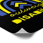 Poster Capacités Supérieures Les Handicapés Diminuer Le S (Coin)