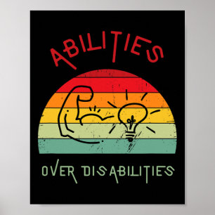 Poster Capacités sur les incapacités Hommes Femmes Enfant