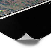 Poster Cape Canaveral Floride De L'Espace Carte Satellite (Coin)