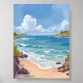 Poster Cape Cod Beach Bay Ocean Painting (Devant)