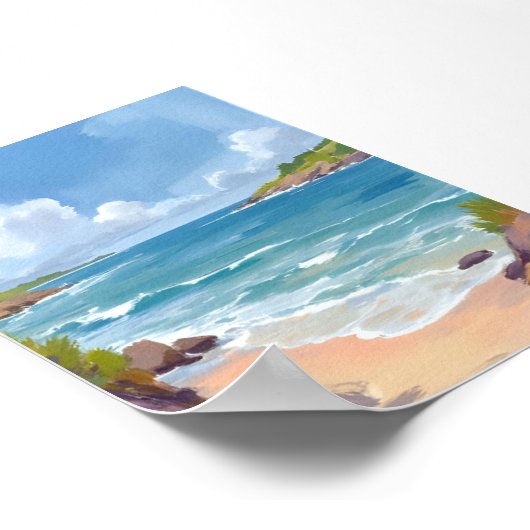 Poster Cape Cod Beach Bay Ocean Painting (Coin)