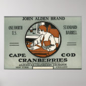Poster Cape Cod John Alden Marque Cranberry Étiquette (Devant)