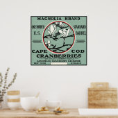 Poster Cape Cod Magnolia Brand Cranberry Étiquette (Cuisine)