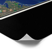 Poster Cape Cod Massachusetts De La Carte Satellite Spati (Coin)