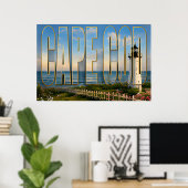 Poster Cape Cod Massachusetts Phare Voyage Côtier (Bureau à domicile)