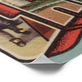 Poster Cape Cod, MassachusettsScènes de grandes lettres (Coin)