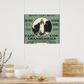 Poster Cape Cod Minots Étiquette de la marque légère Cran (Cuisine)