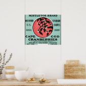 Poster Cape Cod Mistletoe Marque Cranberry Étiquette (Cuisine)