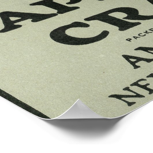 Poster Cape Cod Puritan Marque Cranberry Étiquette (Coin)