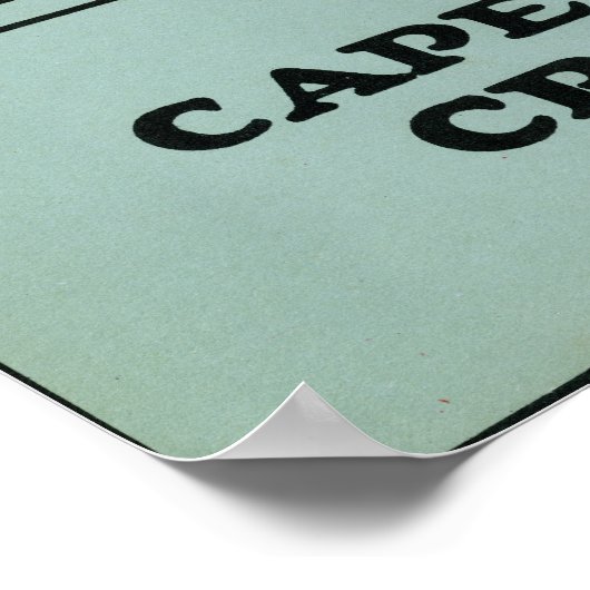 Poster Cape Cod Red Cedar Marque Cranberry Étiquette (Coin)