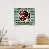Poster Cape Cod Santa Claus Marque Cranberry Étiquette (Cuisine)