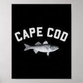 Poster Cape Cod Striper Striper B Fun Fishing Design (Devant)