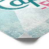 Poster Cape Coral Florida Flamant rose rose Retro (Coin)