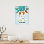 Poster Cape Coral Floride Sunshine Travel (Cuisine)