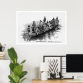 Poster Cape Eskimos Arriving Nome AK 1910 (Bureau à domicile)