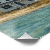 Poster Cape Lookout Lighthouse Watercolor (Coin)