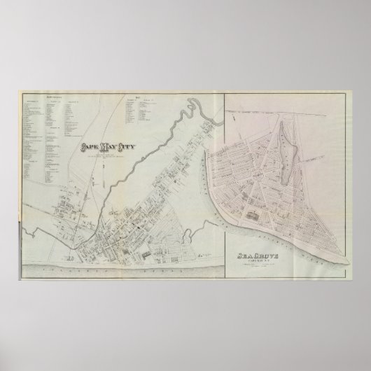 Poster Cape May City et Sea Grove, New Jersey (Devant)