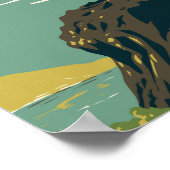 Poster Cape Sounion Grèce Travel Art Vintage (Coin)