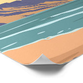 Poster Cape Town Afrique du Sud Illustration des lieux de (Coin)